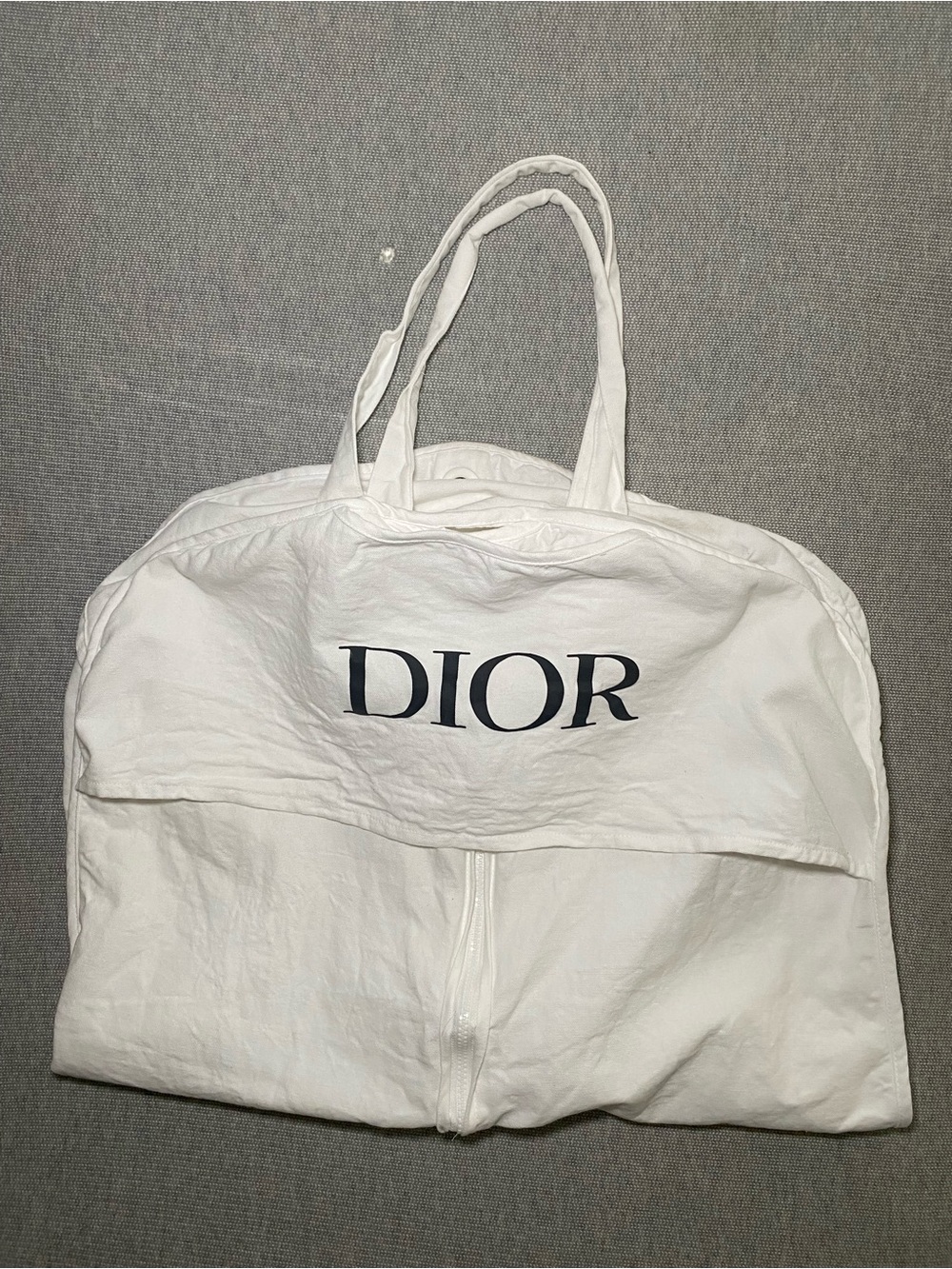 Dior Logo Garment Bag Hanger White Travel Storage 22"x32"